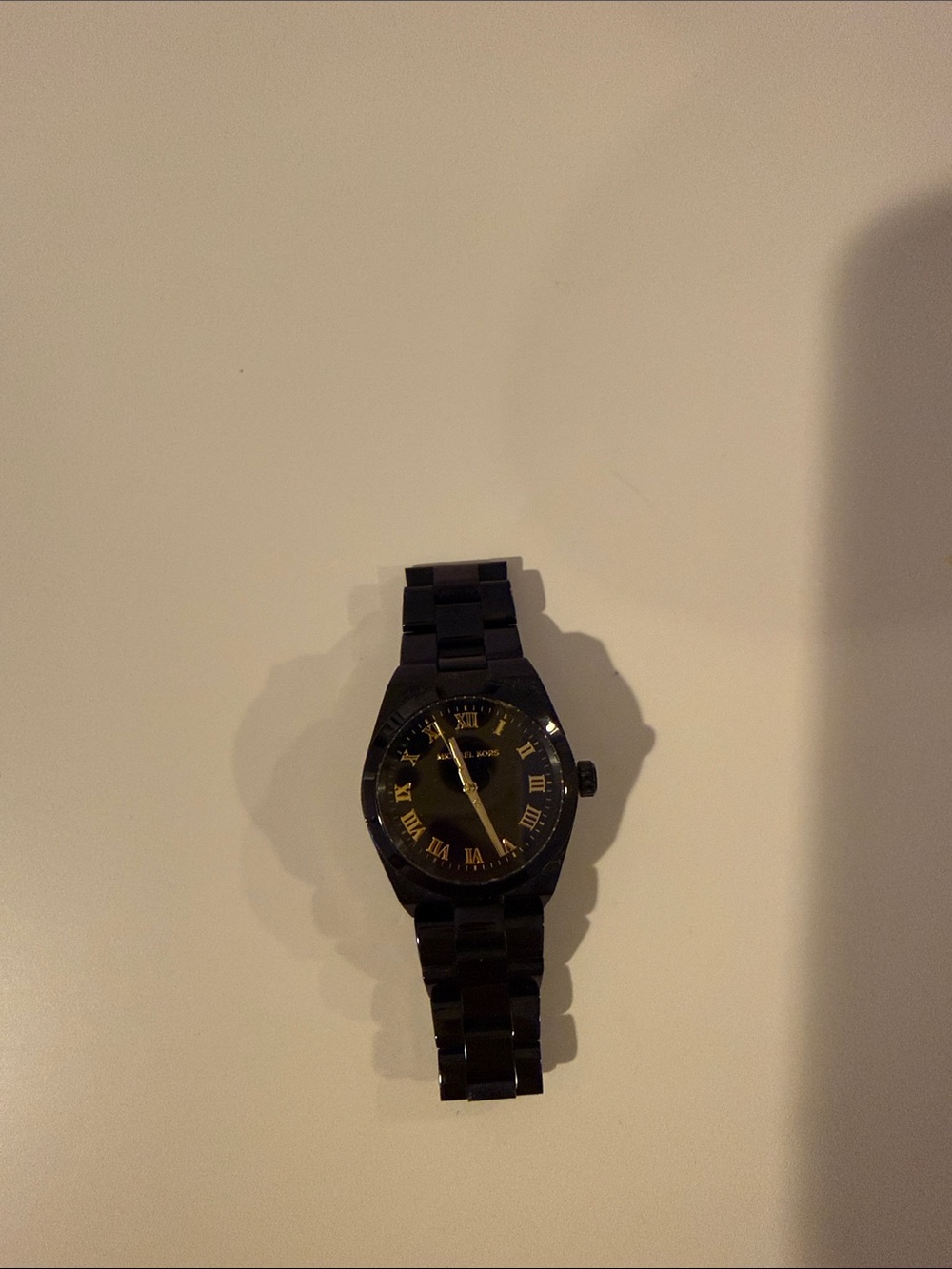 Black and Gold Stainless Steel Watch - Classic Roman Dial